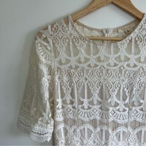 Cream lace dress